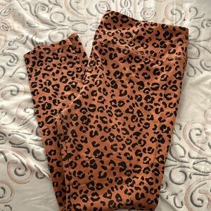 Wild Fable Animal Print Leggings in Rust and Black